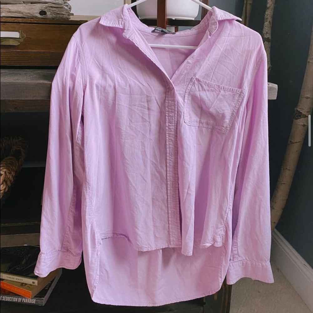 velvet heart lavender button down